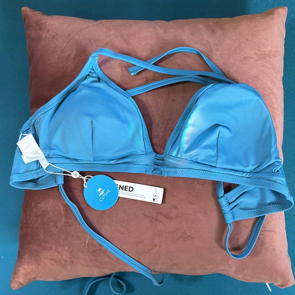 Criss Cross Back Tie Bikini Top - Picture 8 of 8